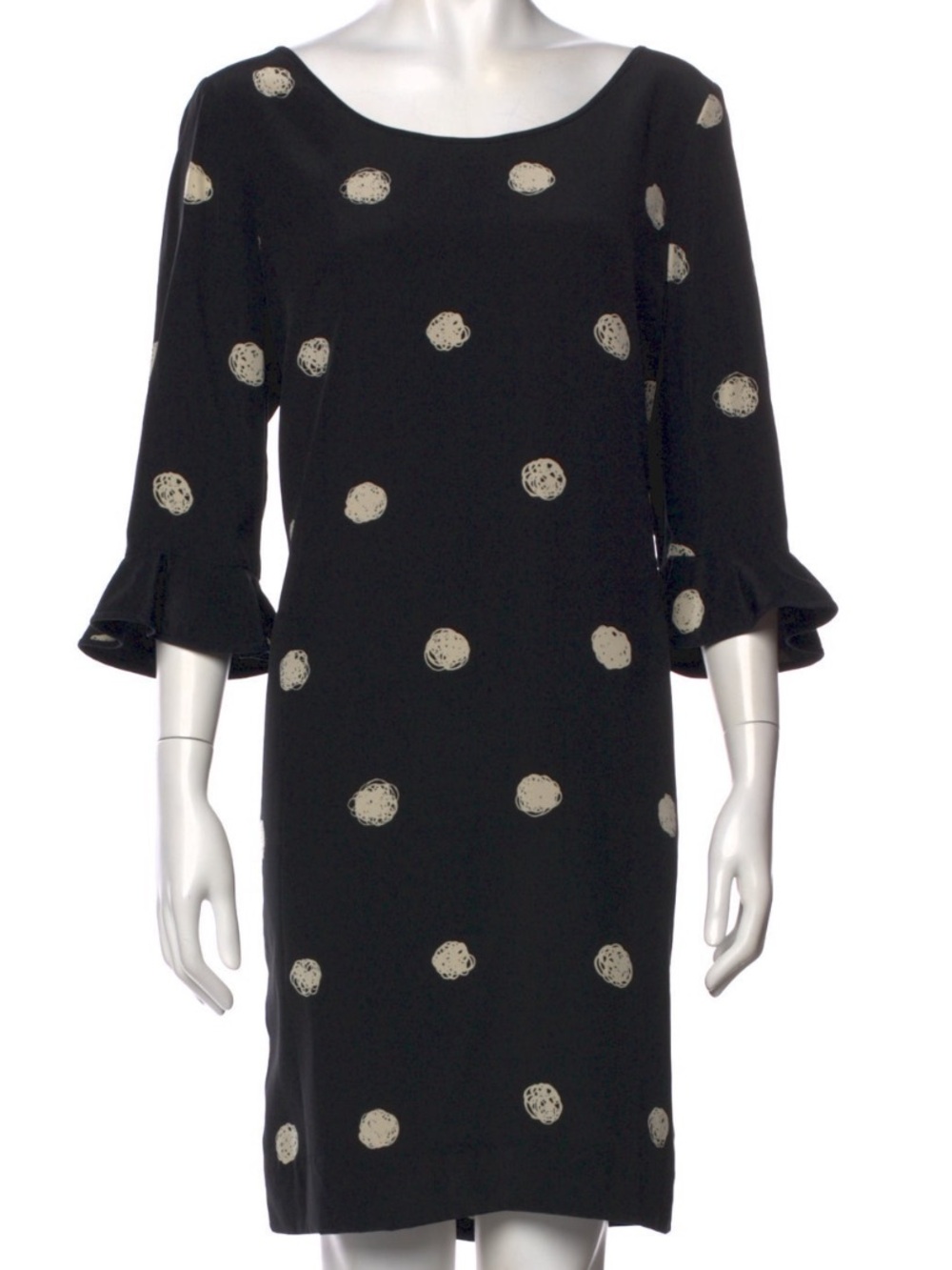 kate spade Size 14 Black Dress with Cream Polka Dots